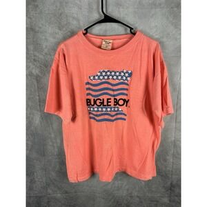 Vintage Bugle Boy Shirt Mens XL 90s Hawaii Tie Dye Style Surf Board Pink Boxy
